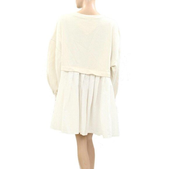 Free People Eleanor Sweatshirt Tunic Dress Oversized Cotton Solid XS NEW - Picture 8 of 10